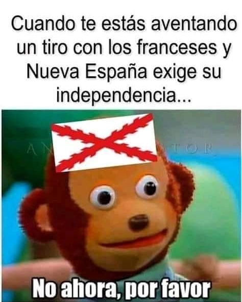Cuando te estás aventando un tiro con los franceses y Nueva España exige su independencia...  No ahora: por favor.