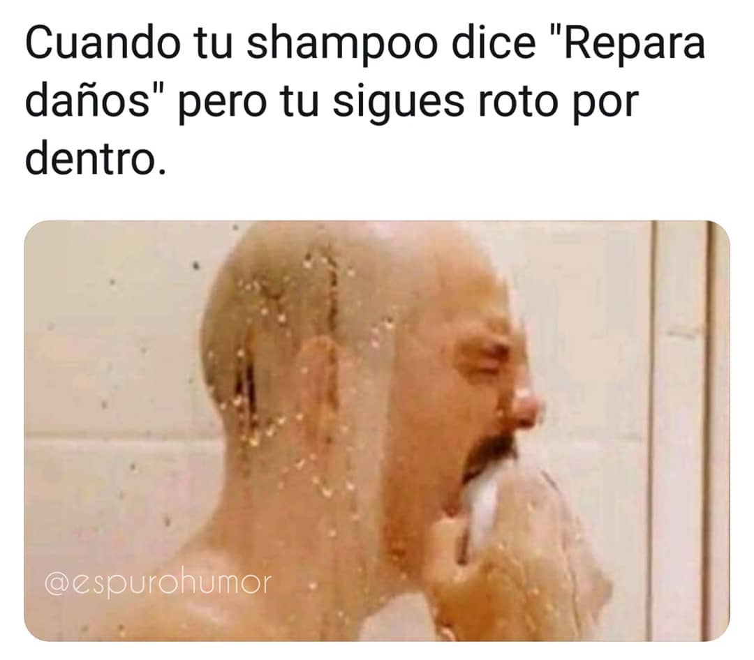 Cuando tu shampoo dice "Repara daños" pero sigues roto por dentro.