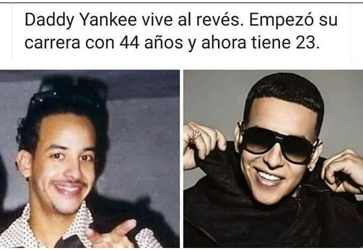 Daddy Yankee vive al revés. Empezó su carrera con 44 años y ahora tiene 23.