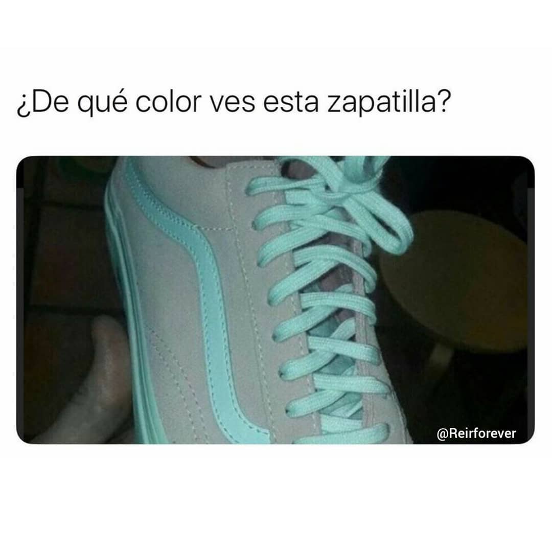 ¿De qué color ves esta zapatilla?