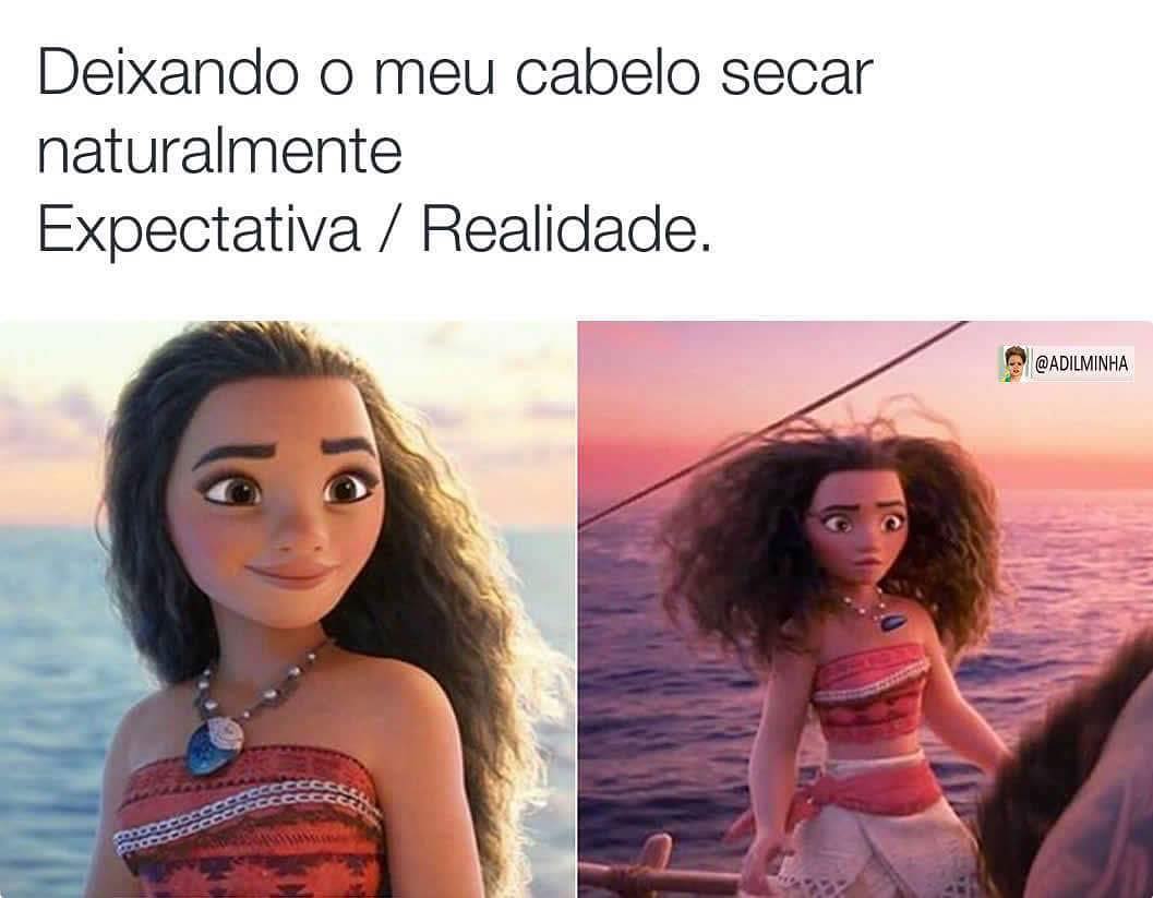 Deixando o meu cabelo secar naturalmente. Expectativa. / Realidade.