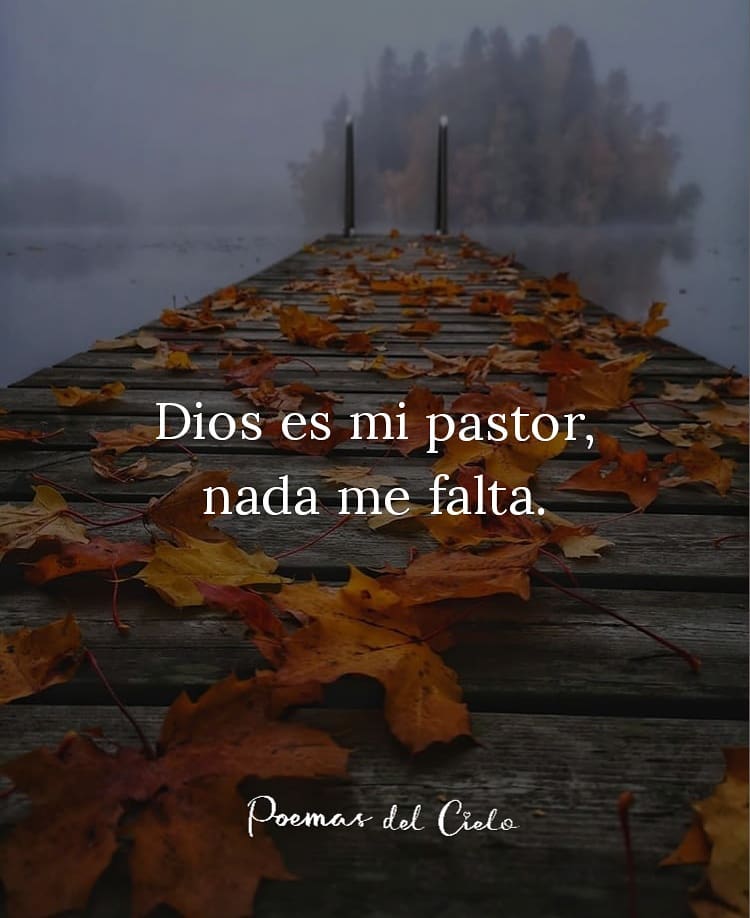 Dios es mi pastor, nada me falta.