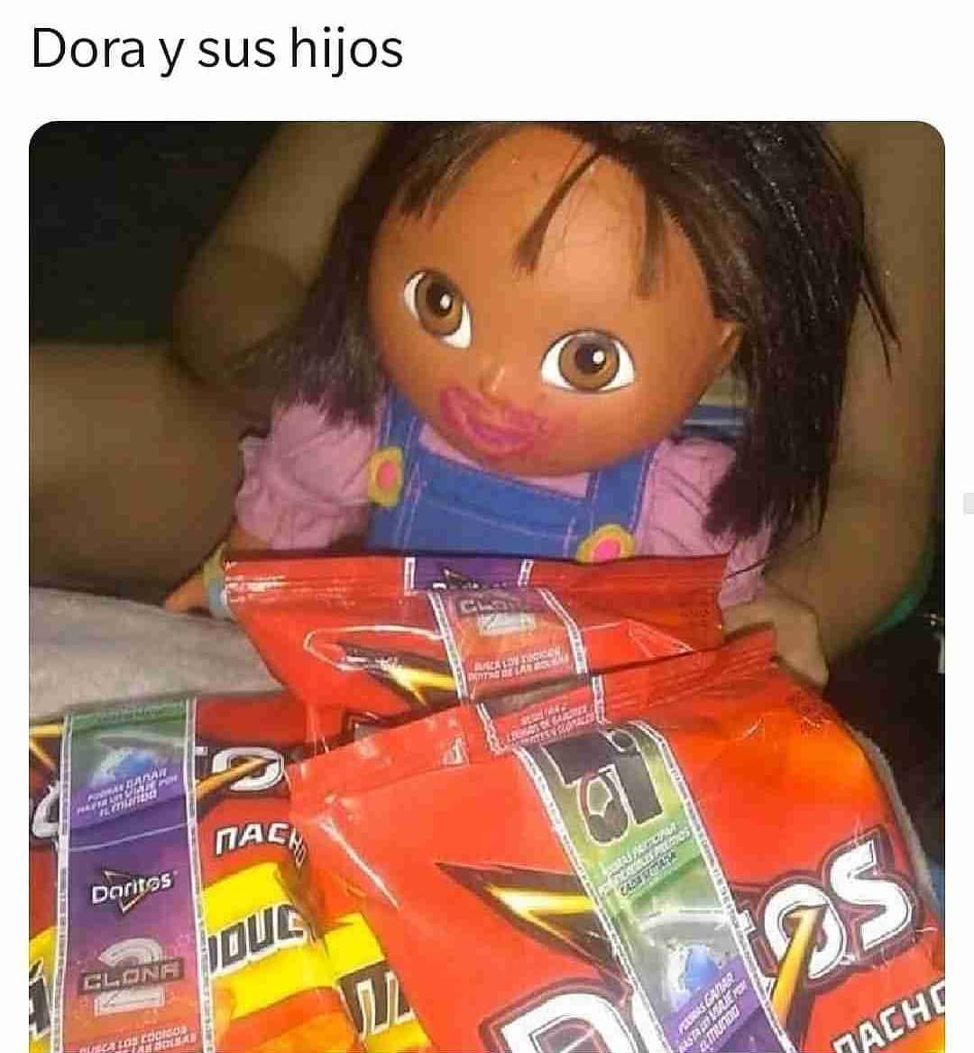 Dora y sus hijos.