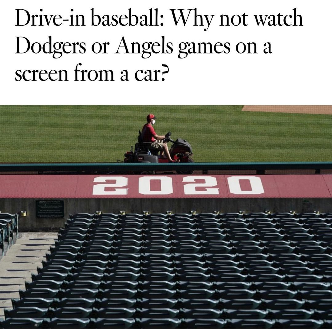 Drive in baseball Why not watch R N Dodgers or Angels games on a 