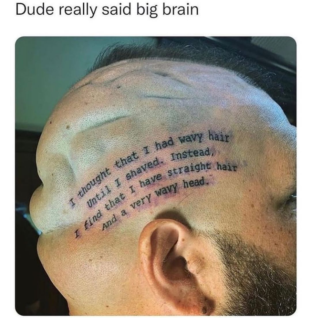 Dude really said big brain.