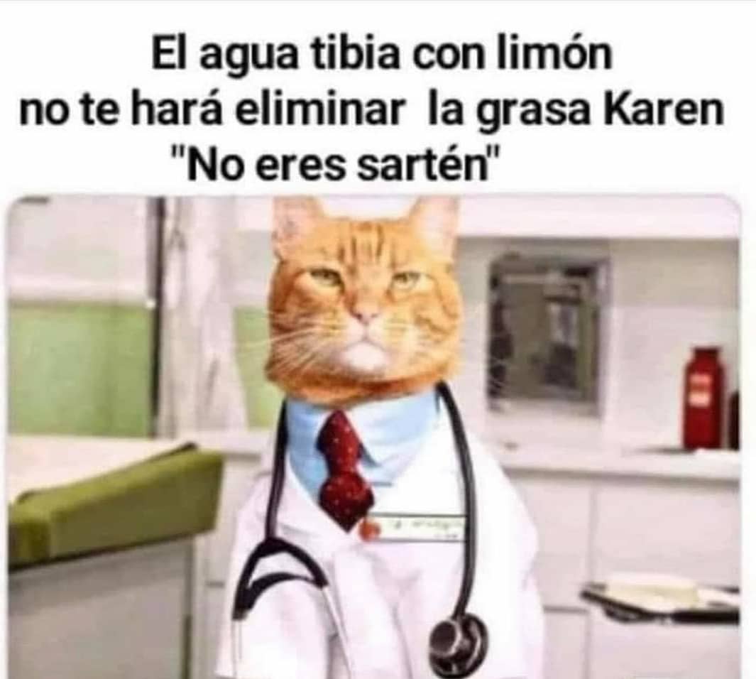 El agua tibia con limón no te hará eliminar la grasa Karen "No eres sartén".