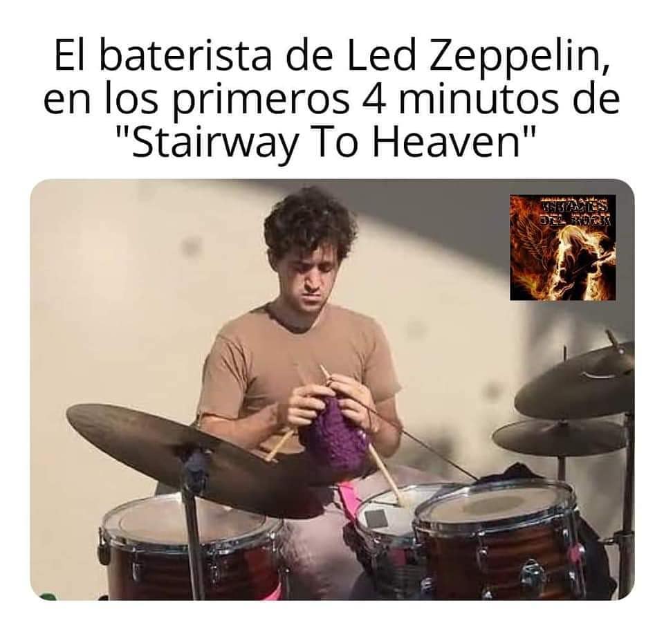 El baterista de Led Zeppelin, en los primeros 4 minutos de "Stairway To Heaven".