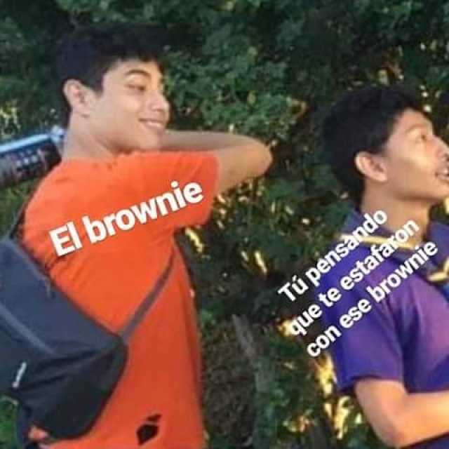 El brownie. Tú pensando que te estafaron con ese brownie.