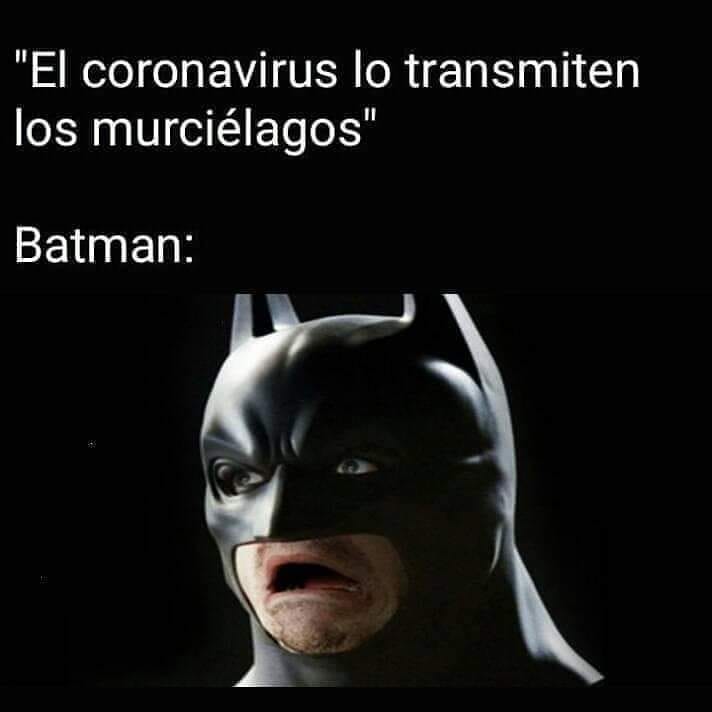 "El coronavirus lo transmiten los murciélagos".  Batman: