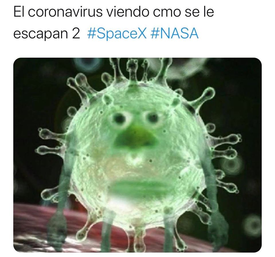 El coronavirus viendo cmo se le escapan 2 #SpaceX #NASA