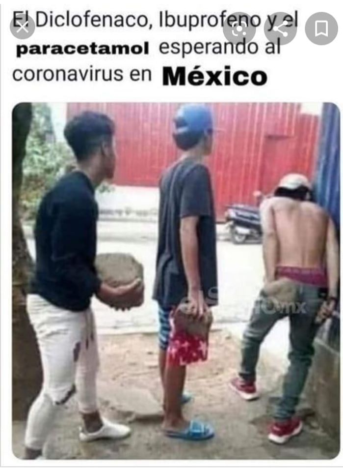 El diclofenaco, ibuprofeno y el paracetamol esperando al coronavirus en México.