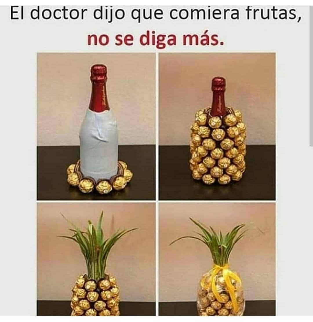 El doctor dijo que comiera frutas, no se diga más.