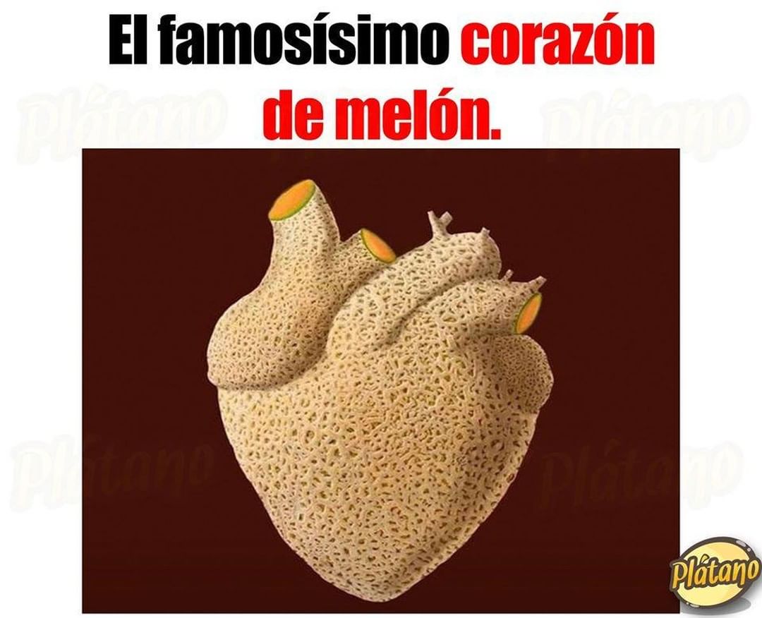 El famosísimo corazón de melón.