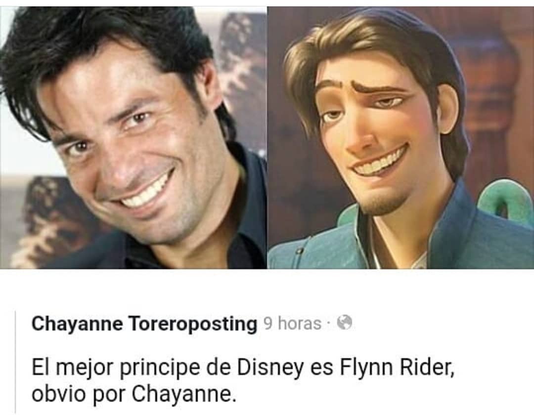 El mejor príncipe de Disney es Flynn Rider, obvio por Chayanne.