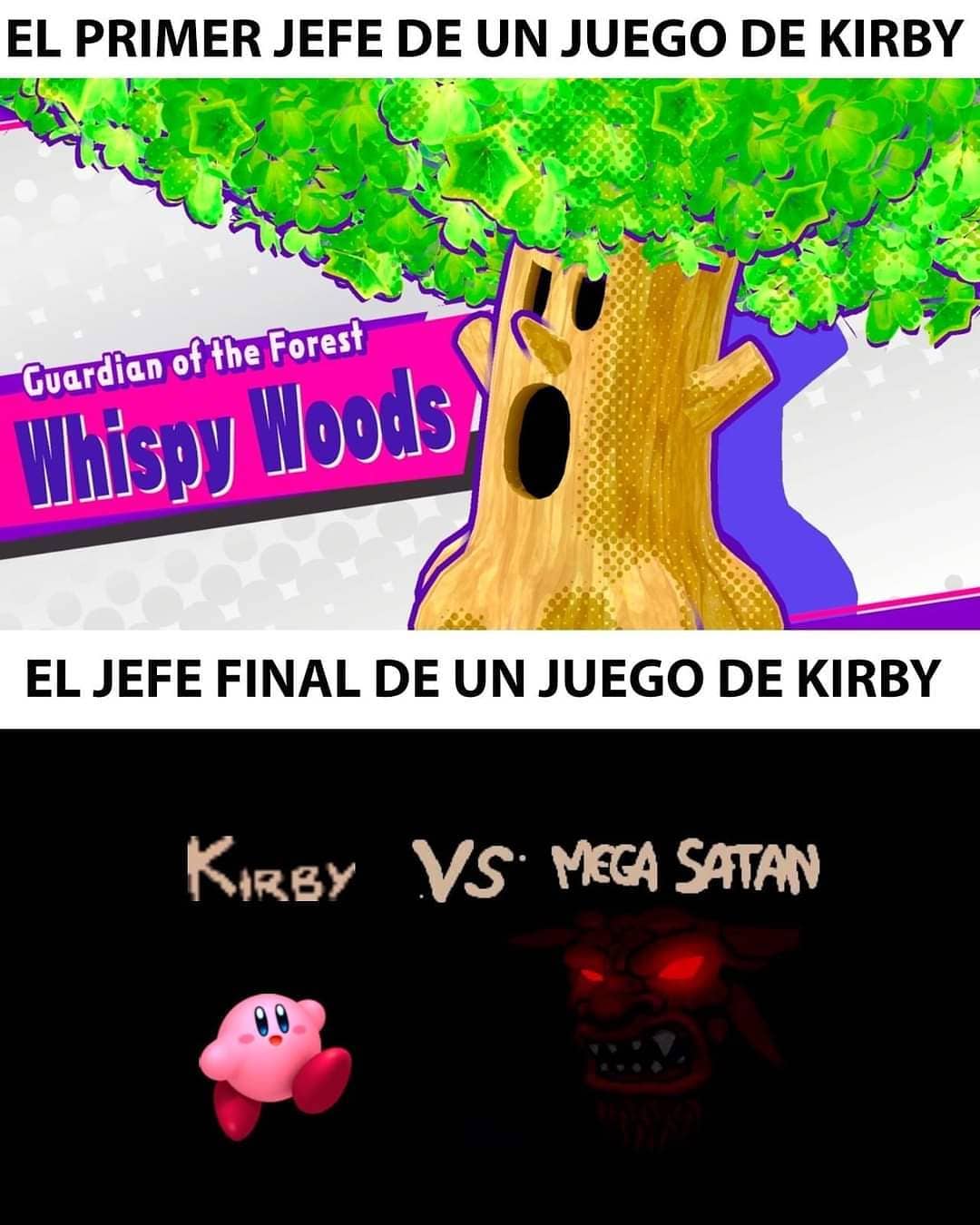 El primer jefe de un juego de Kirby. El jefe final de un juego de Kirby. -  Memes