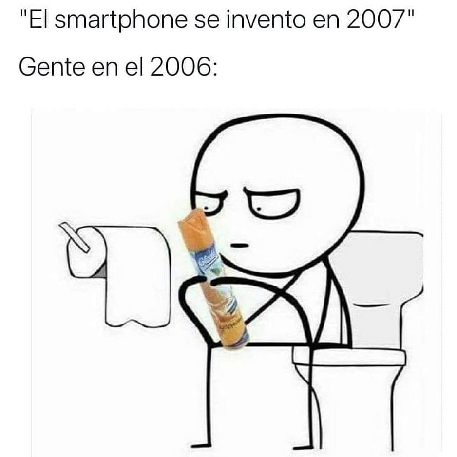 El smartphone se invento en 2007.  Gente en el 2006: