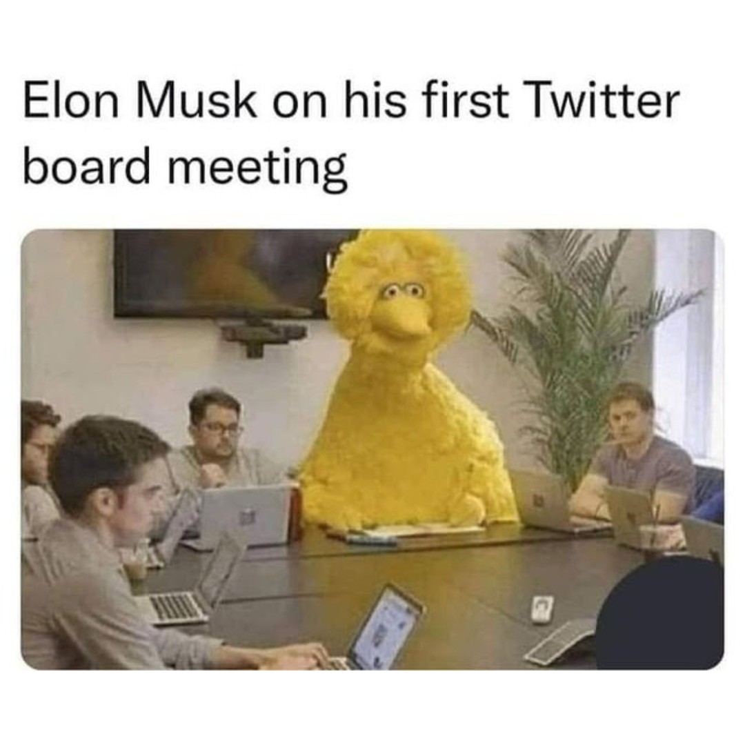 Elon Musk on his first Twitter board meeting.