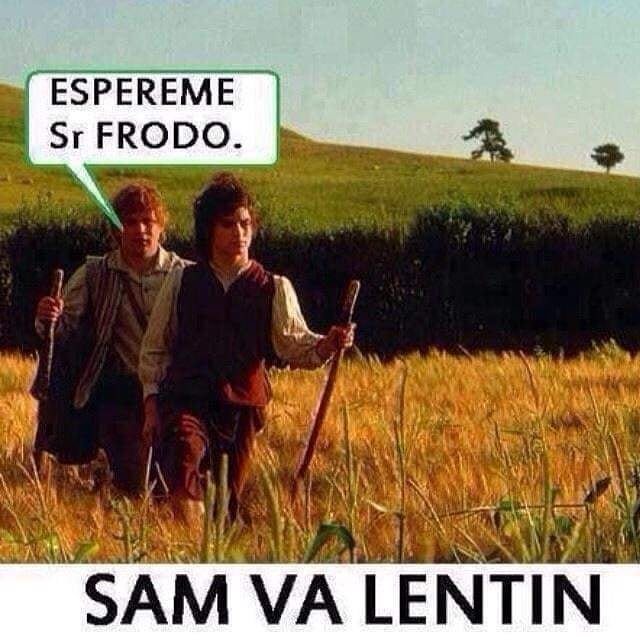 Espéreme Sr. Frodo. Sam va lentin.
