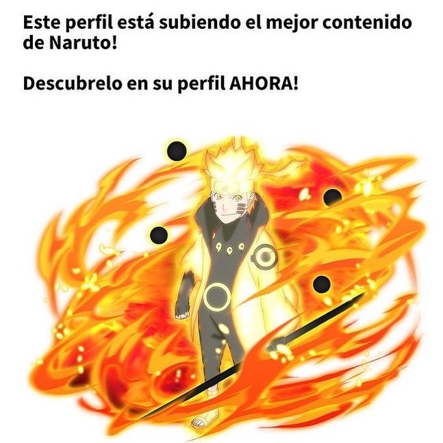 Este perfil está subiendo el mejor contenido de Naruto!  Descubrelo en su perfil ahora!