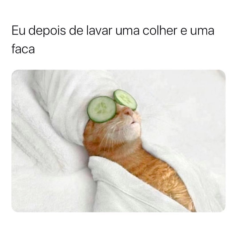 Eu depois de lavar uma colher e uma faca.