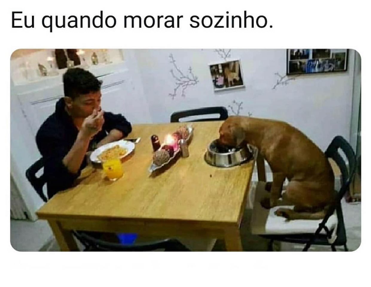 Eu quando morar sozinho.