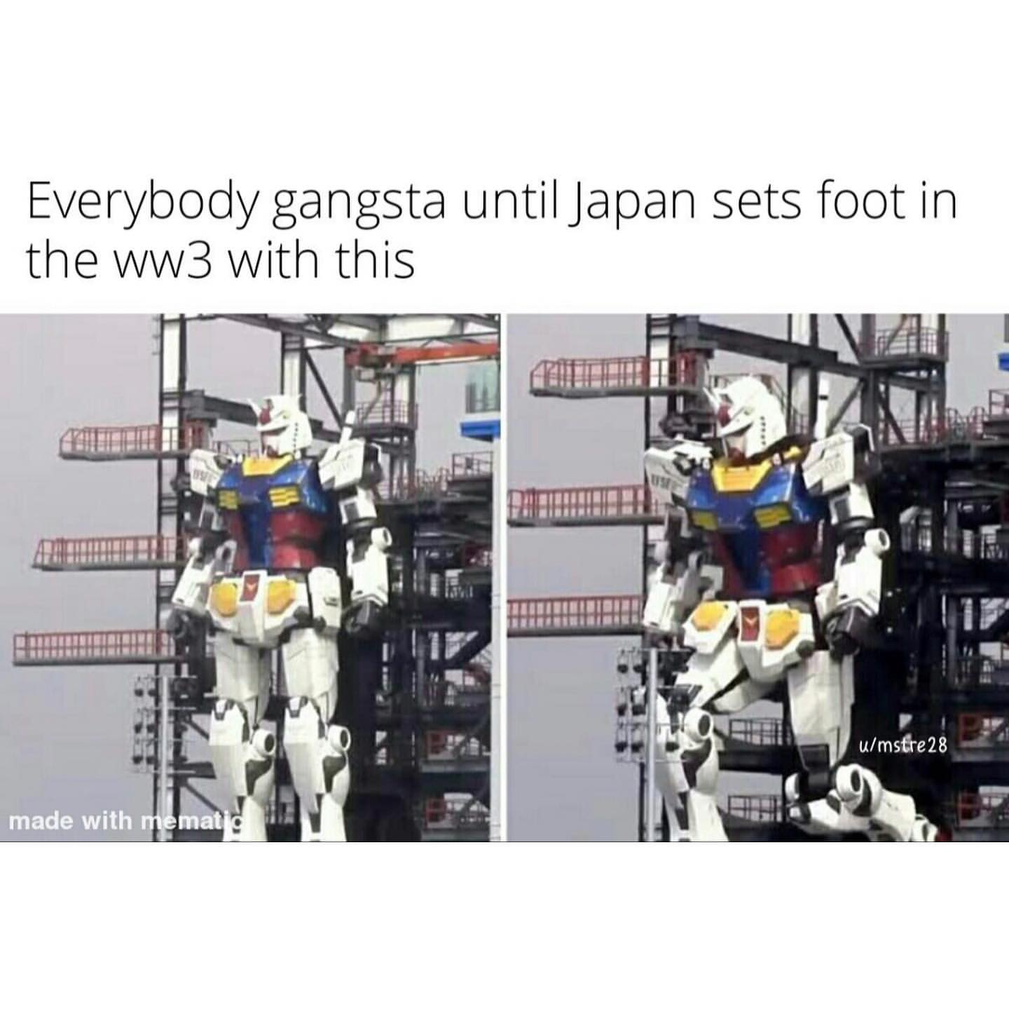 Everybody gangsta until Japan sets foot in the ww3 with this.