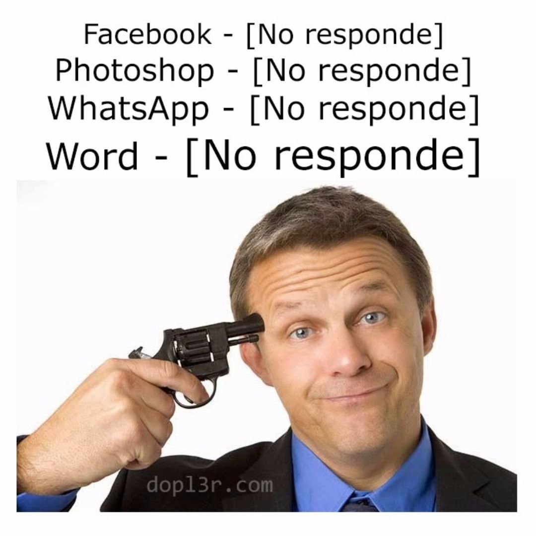 Facebook - [No responde] Photoshop - [No responde] WhatsApp - [No responde] Word - [No responde].