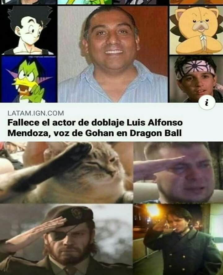 Fallece el actor de doblaje Luis Alfonso Mendoza, voz de Gohan en Dragon Ball.