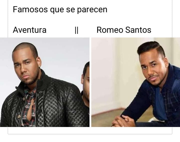 Famosos que se parecen. Aventura. // Romeo Santos.
