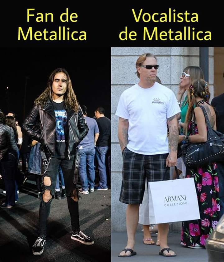 Fan de Metallica. / Vocalista de Metallica.