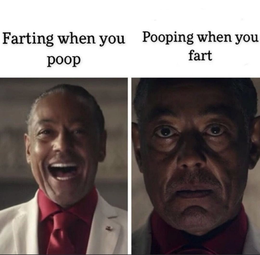 Farting when you poop. Pooping when you fart.