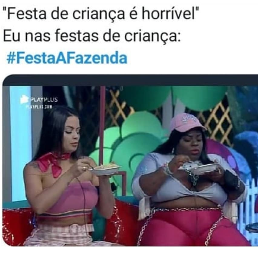 "Festa de criança é horrível" Eu nas festas de criança: #FestaAFazenda.