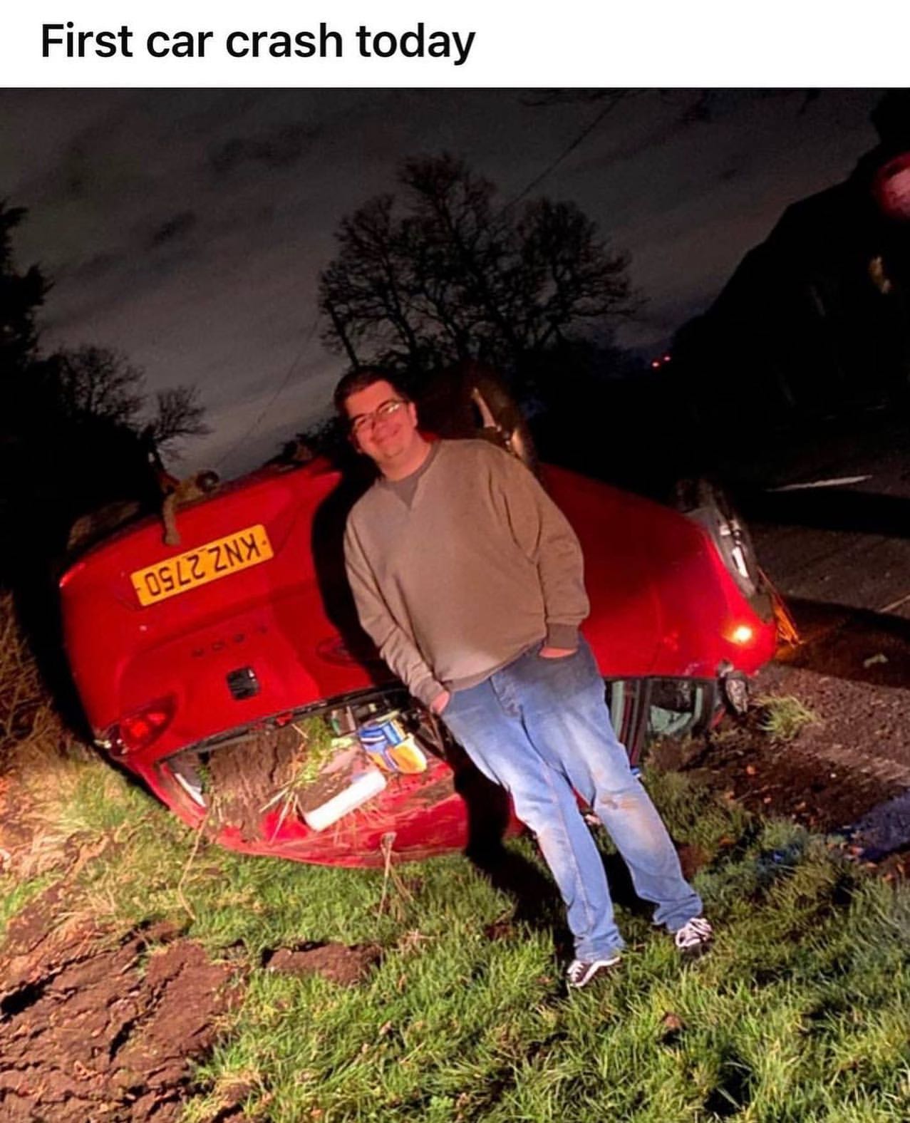 First Car Crash Today Funny