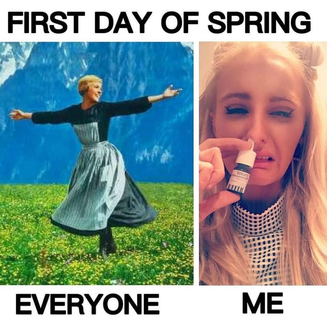 First day of spring. Everyone. Me.