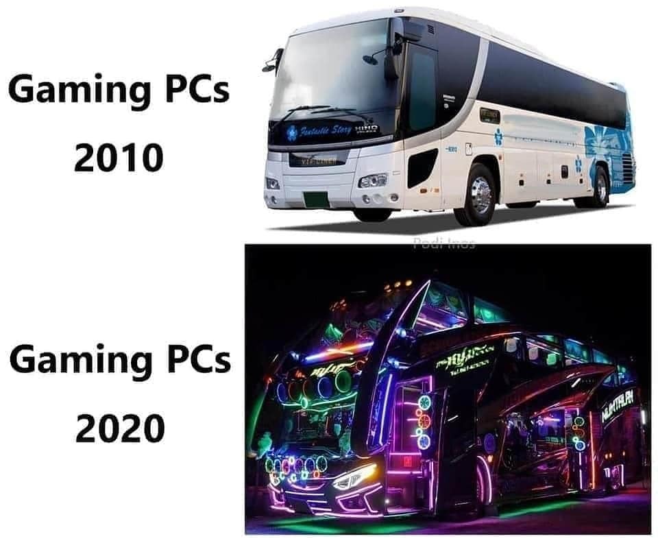 Gaming PCs 2010. / Gaming PCs 2020.