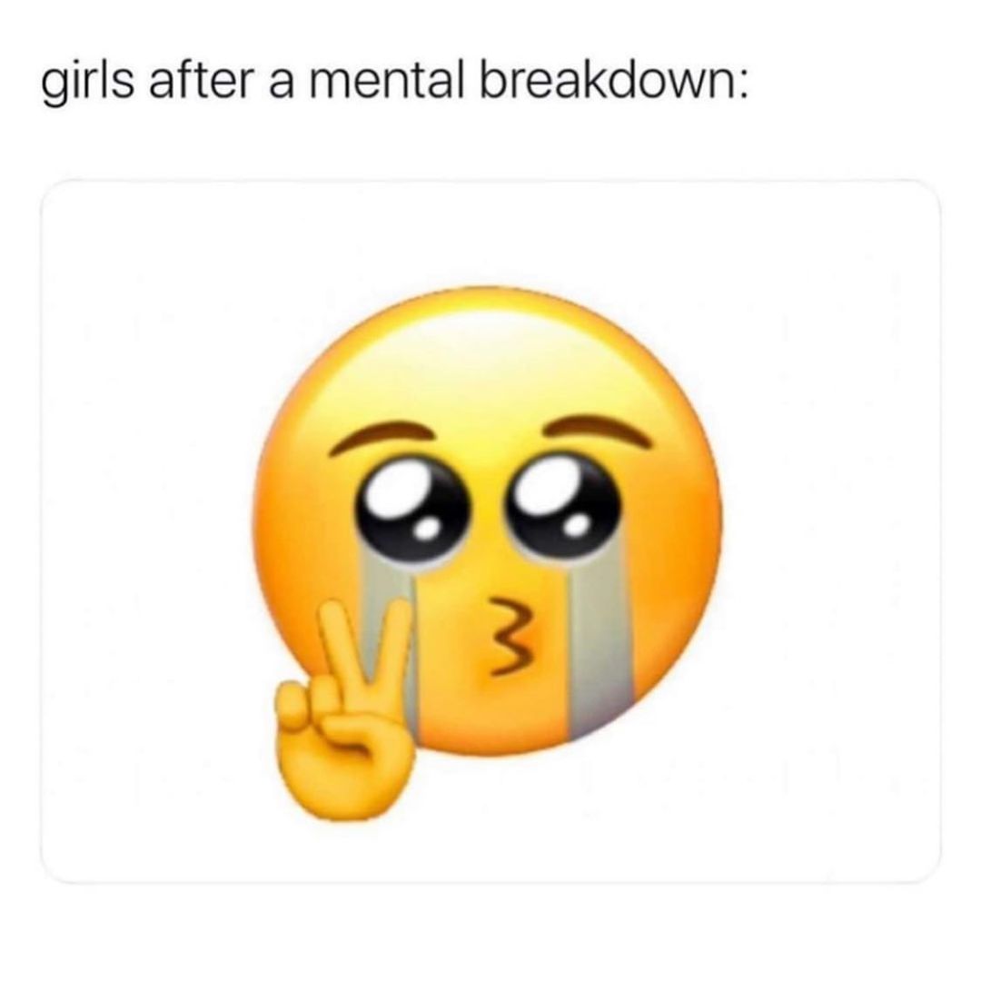 Girls after a mental breakdown:
