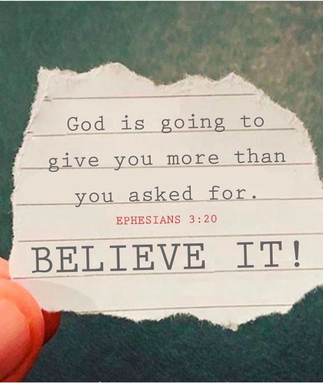 God is going to give you more than you asked for. Believe it!