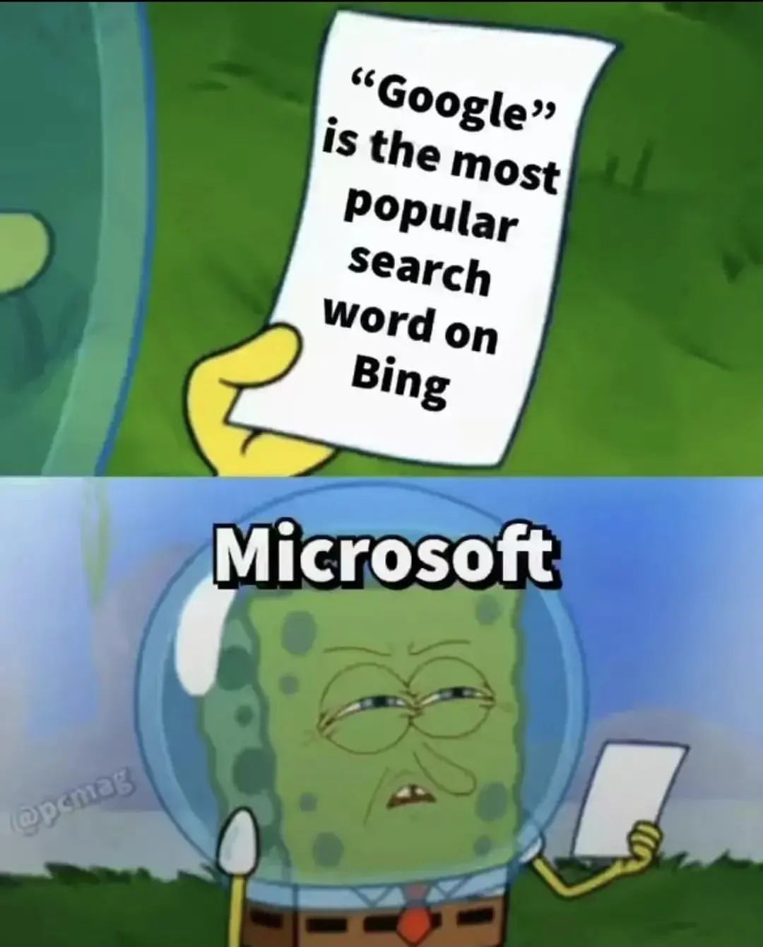 "Google" is the most Popular search word on Bing. Microsoft.