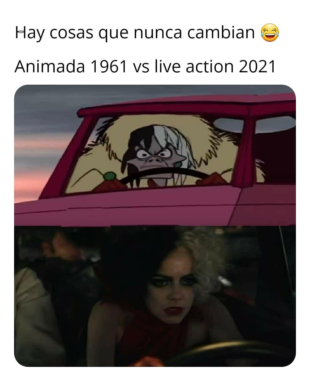 Hay cosas que nunca cambian.  Animada 1961 vs live action 2021.
