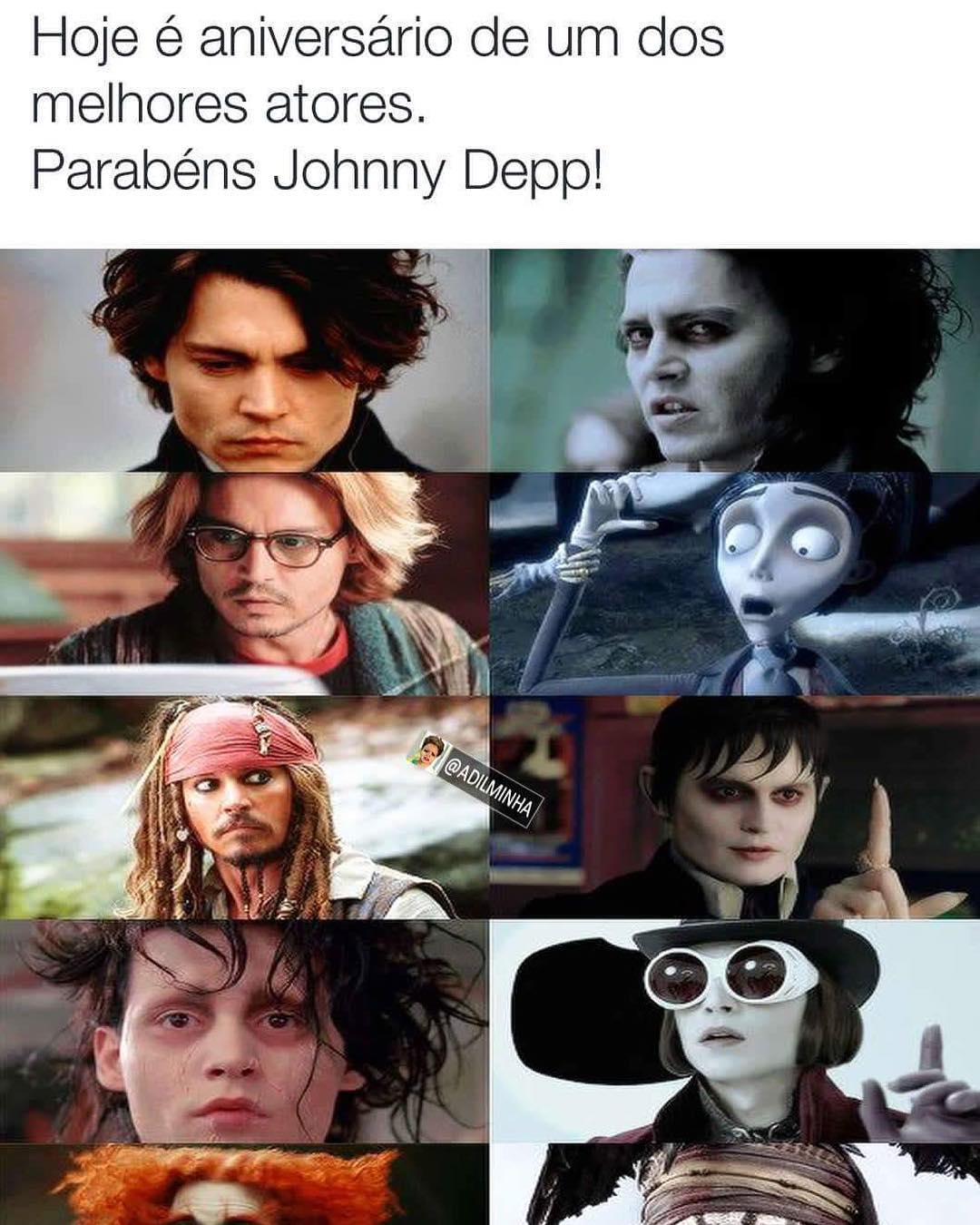 Hoje é aniversário de um dos melhores atores. Parabéns Johnny Depp!