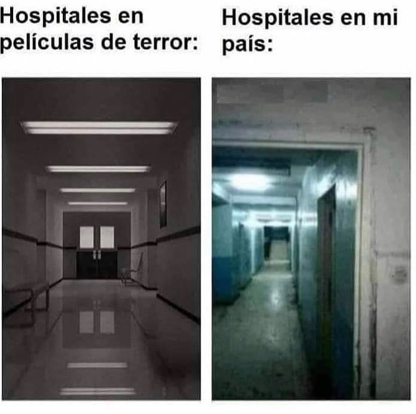 Hospitales en películas de terror:  Hospitales en mi país: