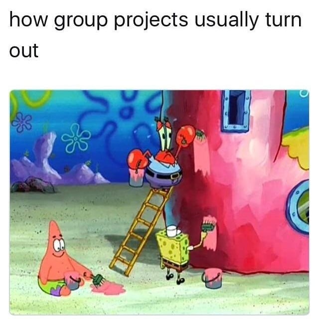 How group projects usually turn out.