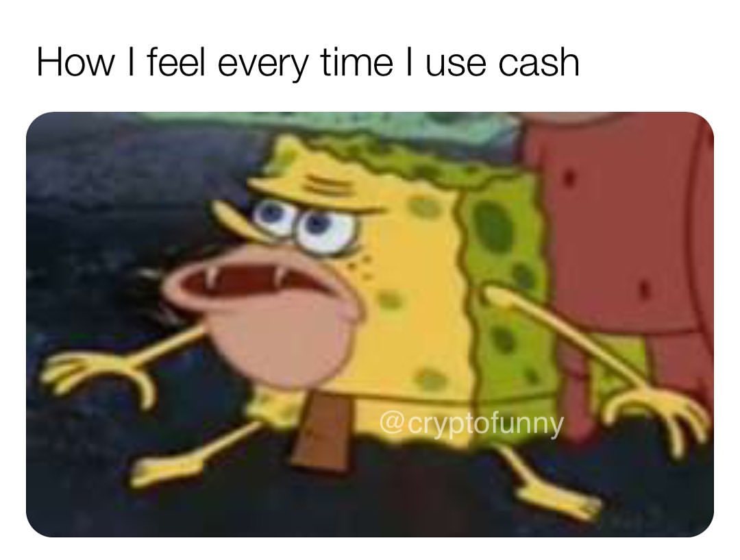How I feel every I use cash.
