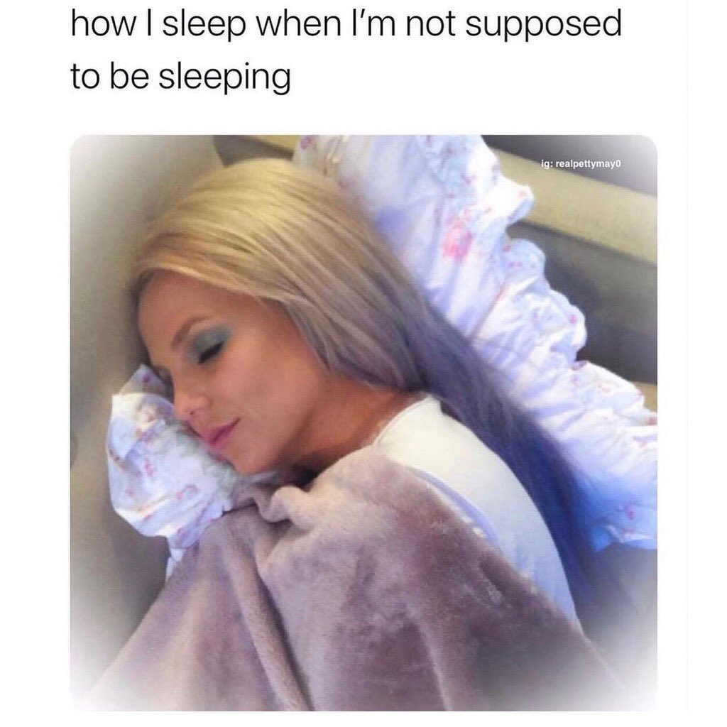 How I sleep when I'm not supposed to be sleeping.