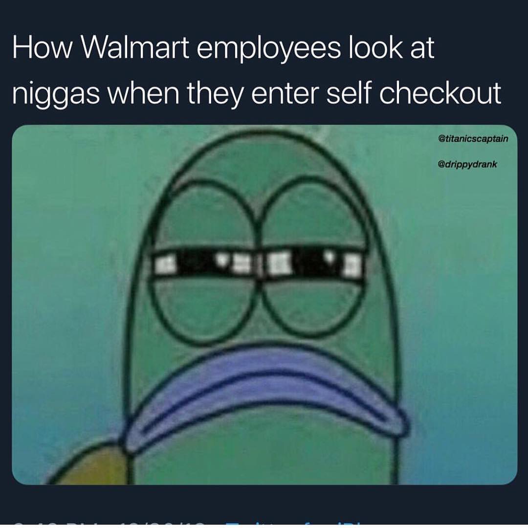 How Walmart employees look at niggas when they enter self checkout.