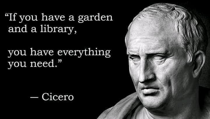 If You Have A Garden And A Library You Have Everything You Need Cicero Phrases