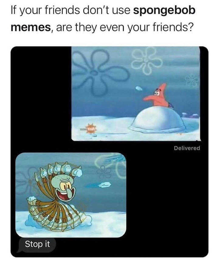 If your friends don't use spongebob memes, are they even your friends?