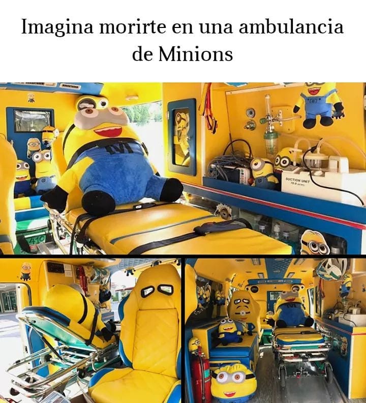 Imagina morirte en una ambulancia de Minions.