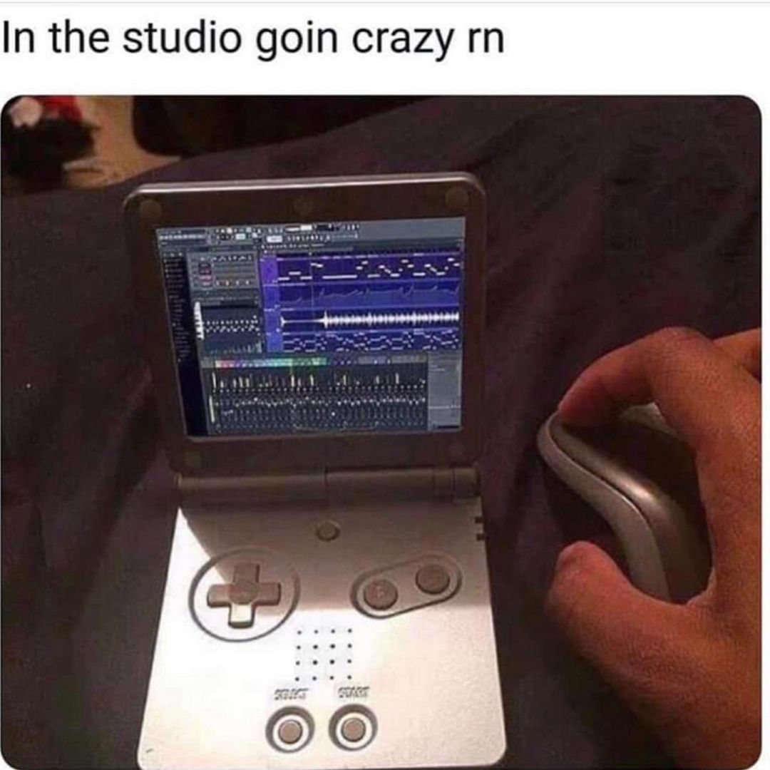 In the studio goin crazy rn.