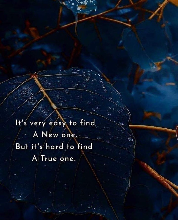It's very easy to find a new one. But it's hard to find a true one.
